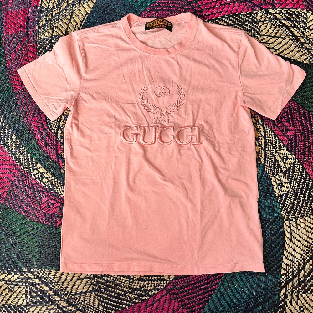 Replica Pink Gucci Shirt Size Medium